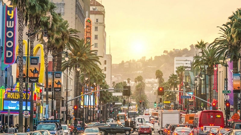 Hollywood Blvd in California