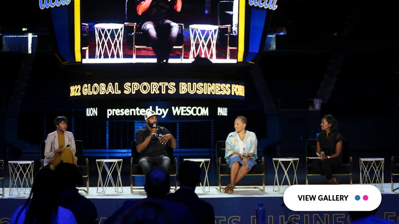 Panel discussion for the Global Sports Business Forum at Pauley Pavilion