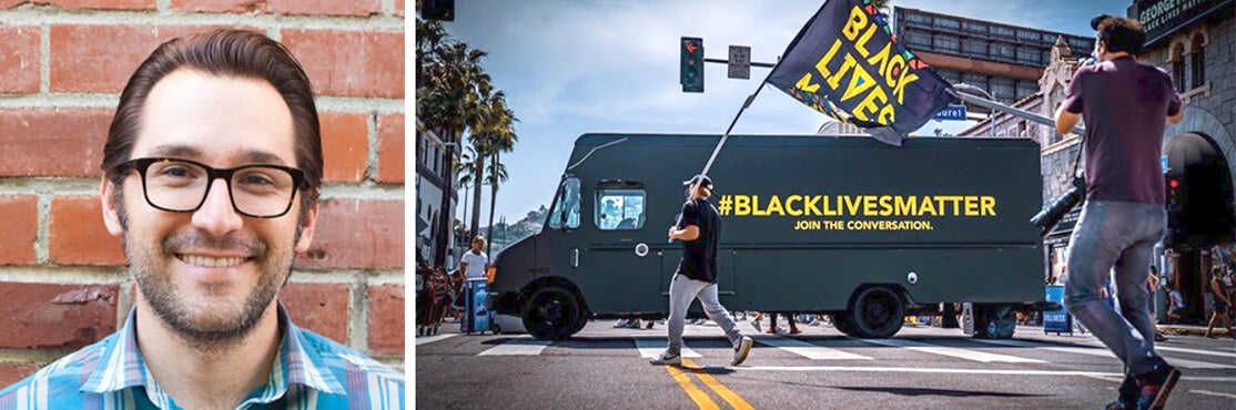 Mircea Vlaicu and a Black Lives Matter truck
