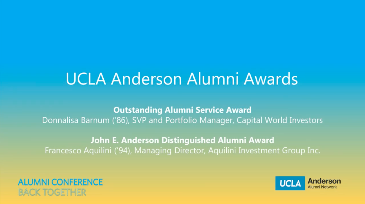 2022 UCLA Anderson Alumni Awards Presentation