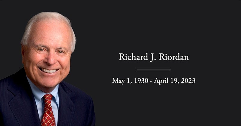 Richard Riordan in memoriam