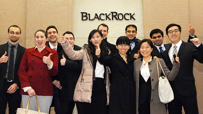 Students visiting BlackRock