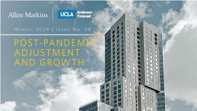 Post-Pandemic Adjustment and Growth Forecast Flyer with Buildings in the background