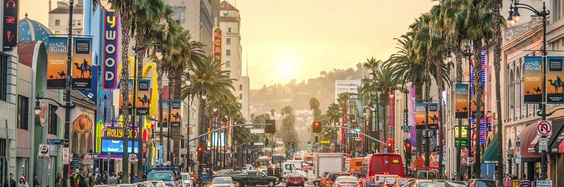Hollywood Blvd in california