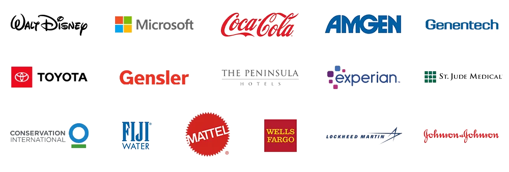 Grid of company logos