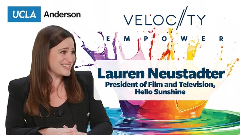 Velocity 2024 Keynote Speaker Lauren Neustadter, President of Film and Television, Hello Sunshine