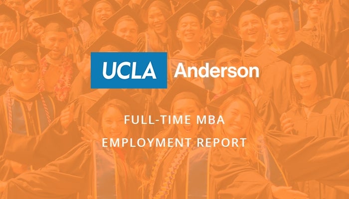 Full Time MBA students Employment Banner with UCLA Logo  